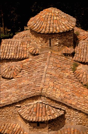 Framed Tile Roof, Karitena, Peloponnese, Central Arcadia, Greece Print