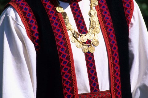 Framed Close-up of Greek Clothes and Traditional Costume, Athens, Greece Print