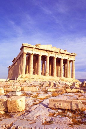 Framed Parthenon on Acropolis, Athens, Greece Print