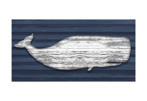 Framed Weathered Whale Print