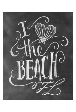 Framed I Love The Beach Print