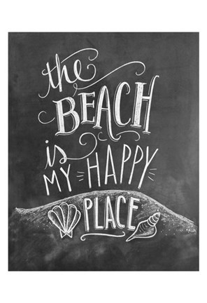 Framed Beach Is My Happy Place Print