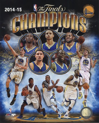 Framed Golden State Warriors 2015 NBA Finals Champions Composite Print