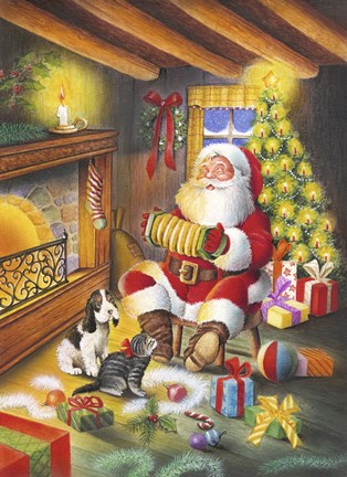 Framed Santa&#39;s Christmas Show Print