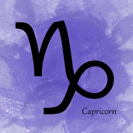 Framed Capricorn - Purple Print