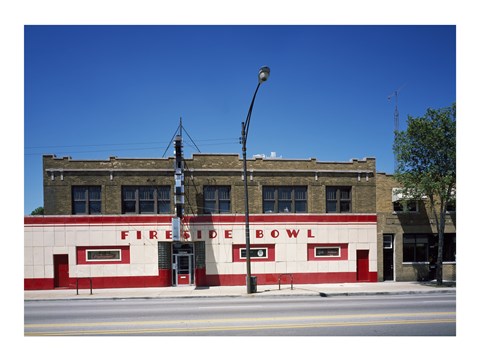 Framed Bowling alley, Chicago, Illinois Print