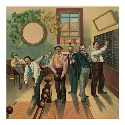 Framed Bowling Alley Print