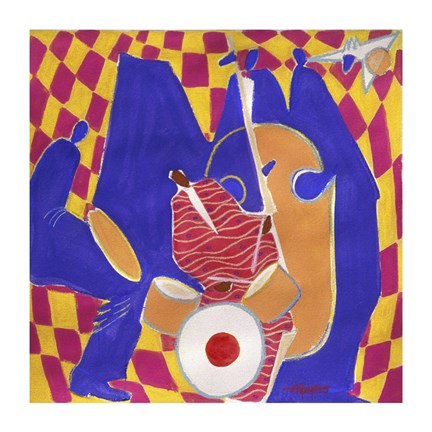 Framed Homage to Mingus II Print