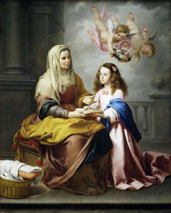 Framed Saint Anne and the Virgin Print