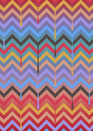 Framed Melting Chev Print