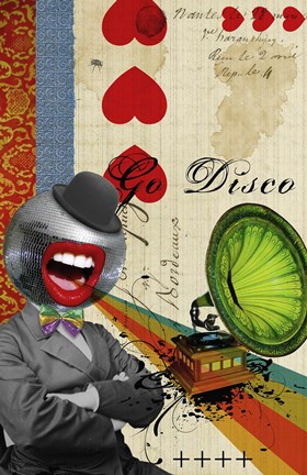 Framed Go Disco Print