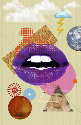 Framed Retro Kiss Print