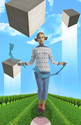 Framed Ribbons Print