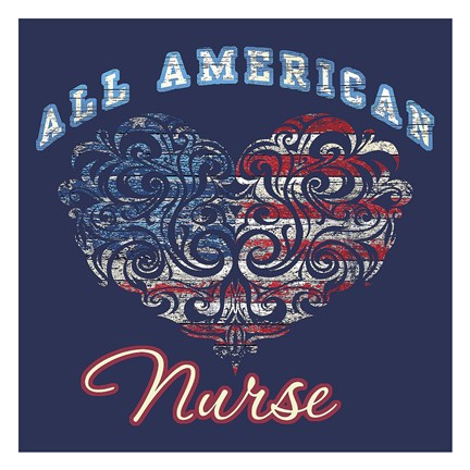 Framed All American Nurse Print