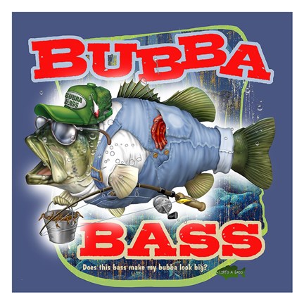 Framed Bubba Bass - Blue Print