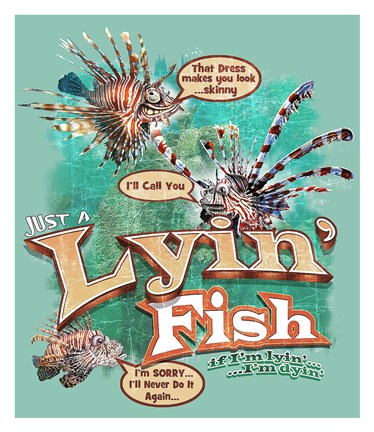 Framed Lyin&#39;  Fish Print