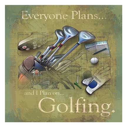Framed Golfing Print
