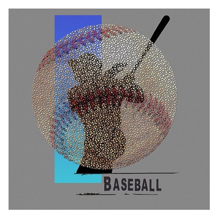 Framed Baseball Player Print