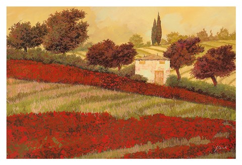 Framed Papaveri Toscana I Print