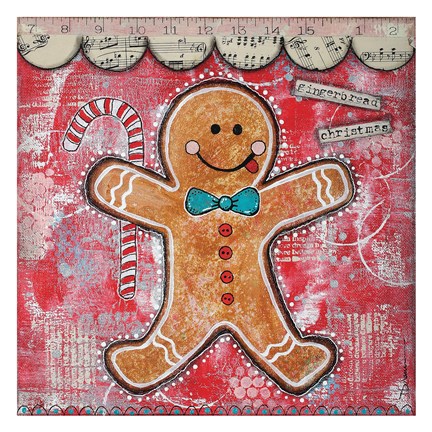 Framed Gingerbread Xmas Print