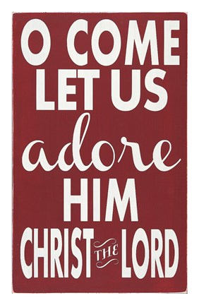 Framed Let Us Adore Him Print