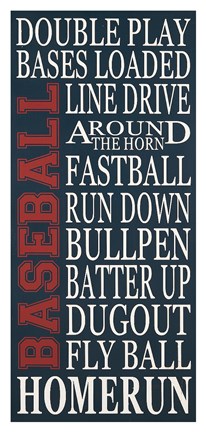 Framed Baseball Print