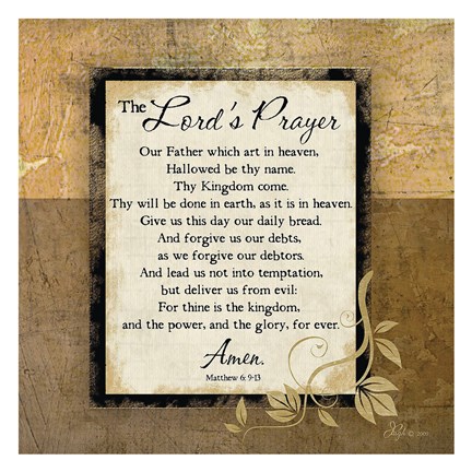 Framed Lord's Prayer Print