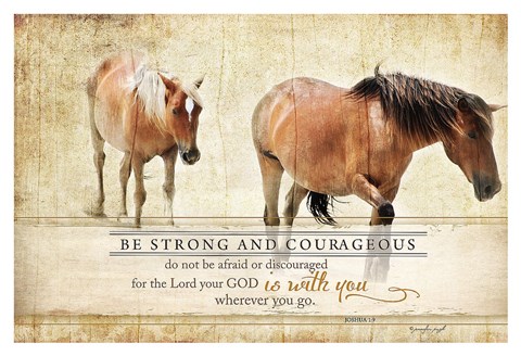 Framed Be Strong Print