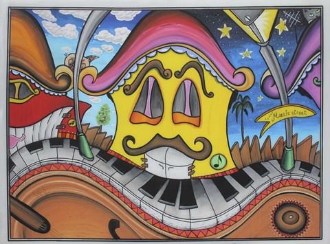 Framed Music Street Print