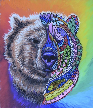 Framed Animals Of Pride - Bear Print