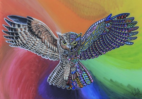 Framed Animals Of Pride - Owl Print