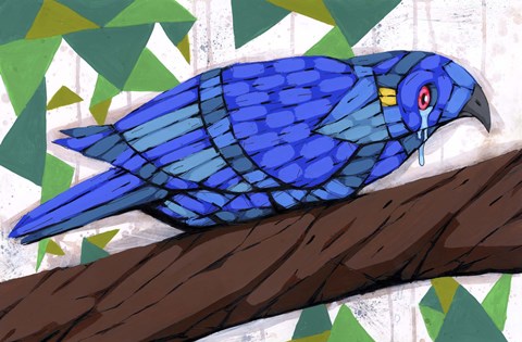 Framed Bluest Bird Print