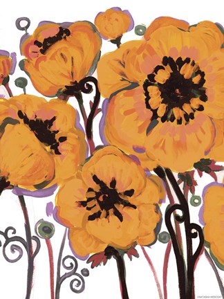 Framed Orange Blooms Print