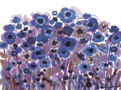 Blue Blooming Garden Fine Art Print by Natasha Wescoat at ...