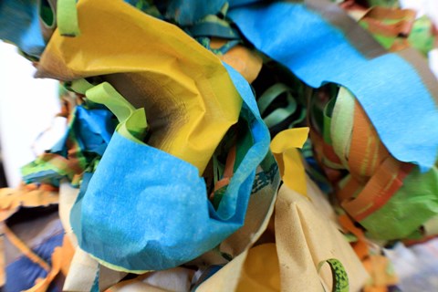 Framed Cups And Tape 1 Print