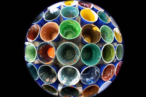 Framed Cups And Tape 4 Print