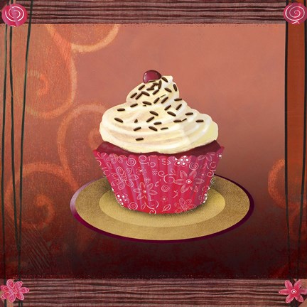 Framed Cherry Swirl Print