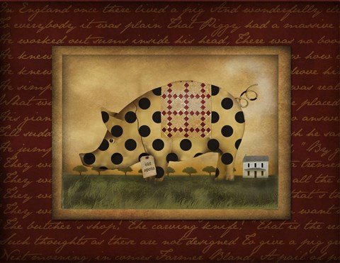 Framed Spotted Pig Print