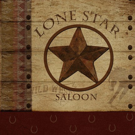 Framed Lone Star Saloon Print