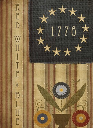 Framed Primitive Americana Print