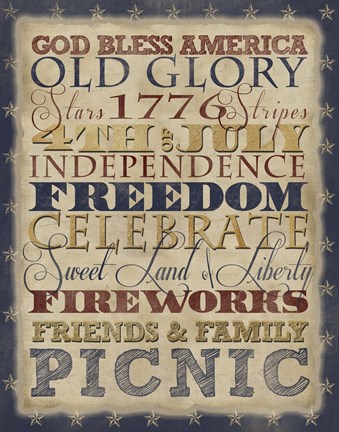 Framed IVth July Subway Art Print