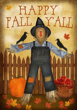 Framed Happy Fall Y&#39;all Print