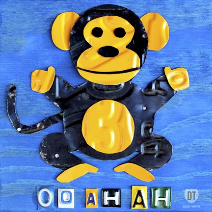 Framed Oo Ah Ah The Monkey Print