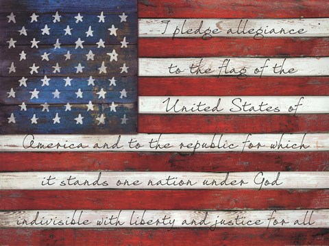 Framed Pledge Of Allegiance Print