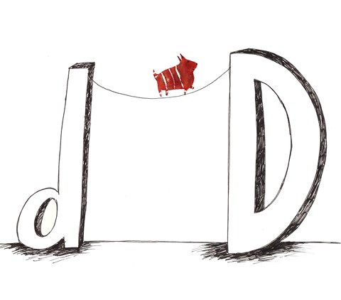 Framed D Is For Dog Print