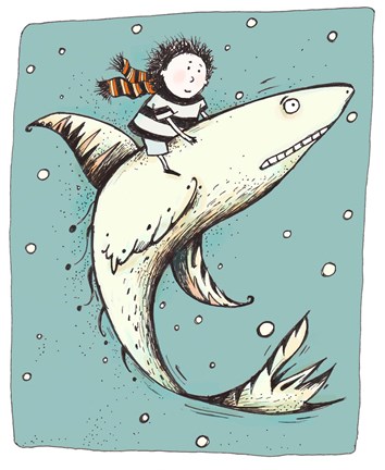 Framed Fish Boy Print