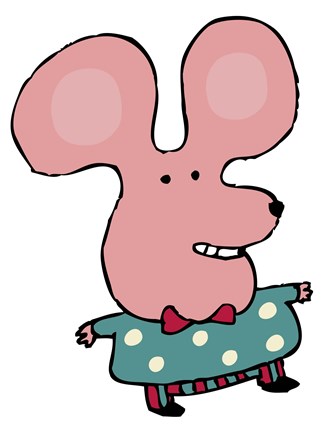 Framed Happy Mr. Mouse Print