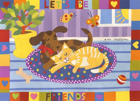 Framed Let&#39;s Be Friends Print