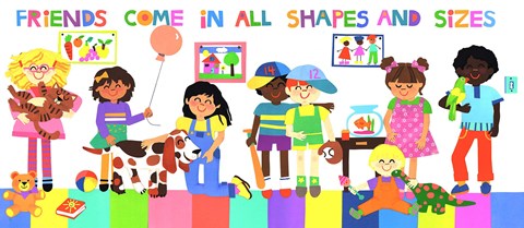 Framed Friends Come In All Shapes And Sizes Print
