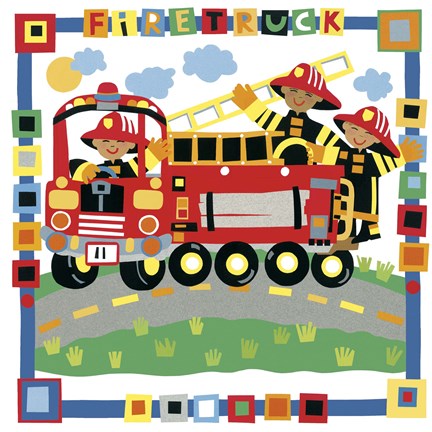 Framed Firetruck Print